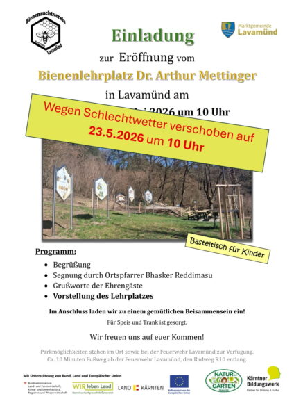 Einladung Bienenlehrplatz Lavamünd Neuer Termin..jpg